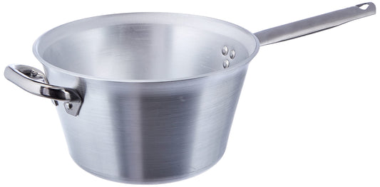 Pentole Agnelli almr1165pi24 Polenta - Induction-ready aluminum pot with steel handle, 24x24x12 cm, ideal for cooking polenta.