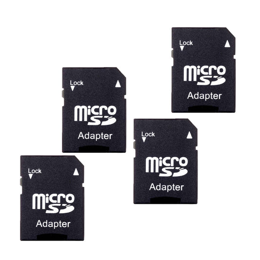 Tikai Micro-SD karšu adapteris, 4 gab. SD karšu adapteri Micro-SD kartēm planšetdatoriem mobilajiem melns