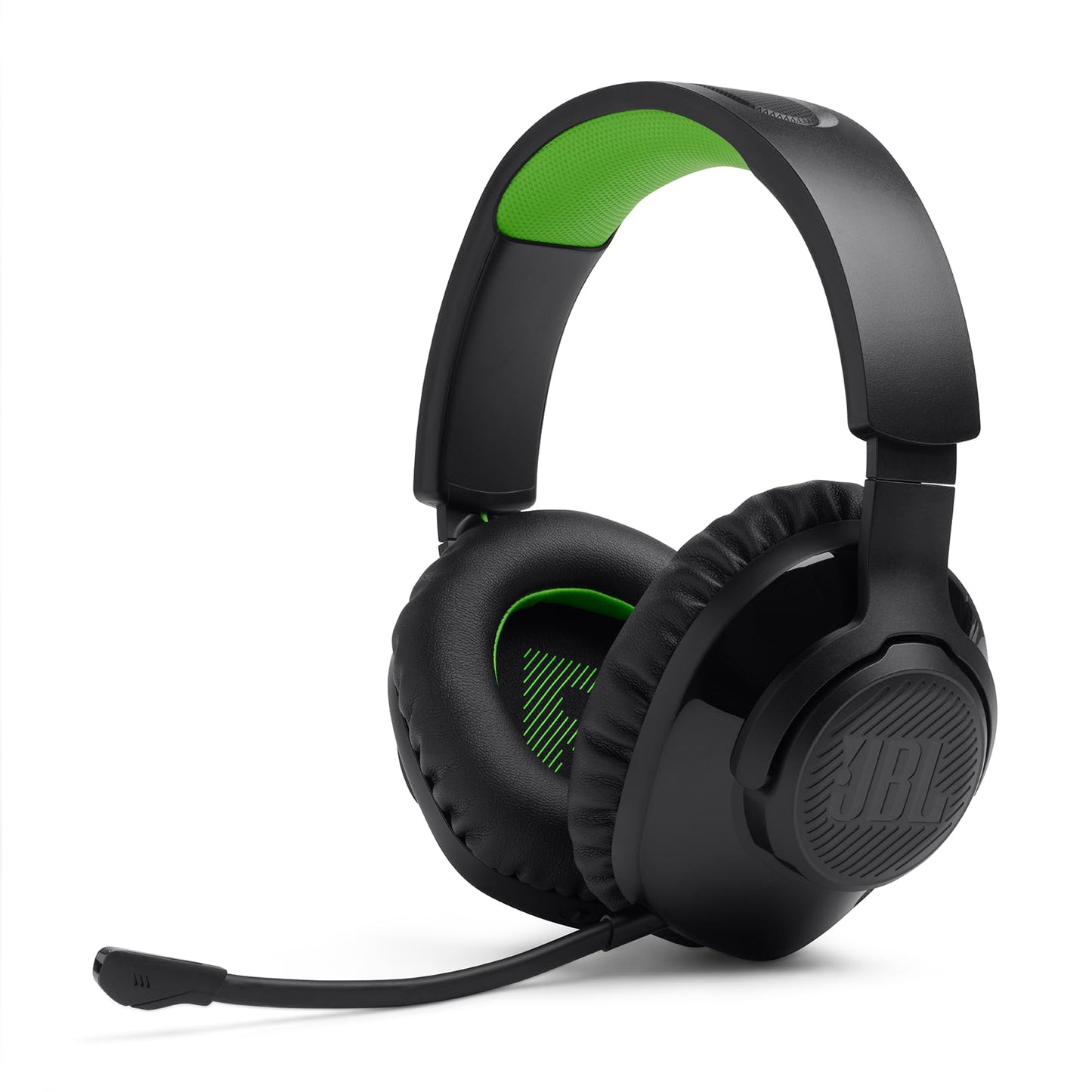 JBL Quantum 360X over-ear spēļu austiņas Xbox, PC, Mac un Nintendo Switch, ar Boom mikrofonu un 22 stundu akumulatora darbības laiku, melnas