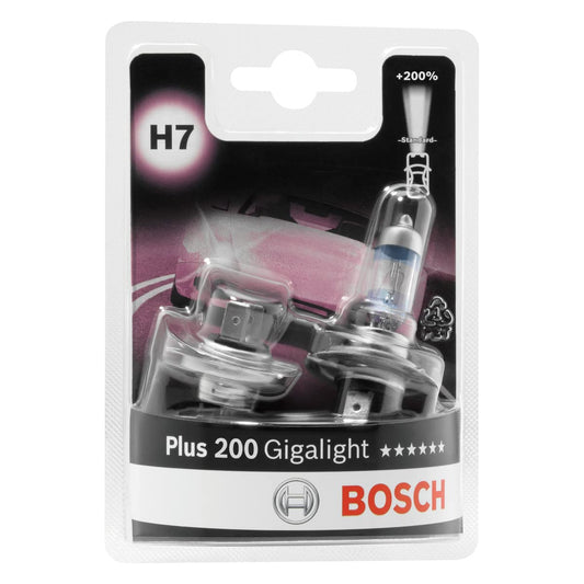 Automašīnas priekšējo lukturu spuldze Bosch Plus 200 Gigalight 1987301436, tālās gaismas lukturim, 12 V, 55 W