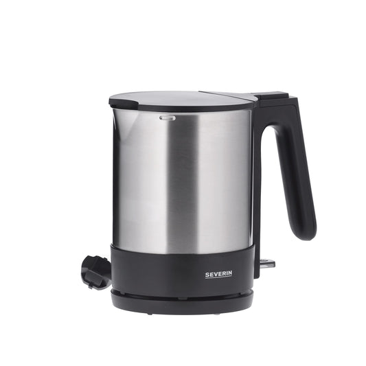 SEVERIN ūdens vārītājs - kompakts, jaudīgs 2.200 W, plastmasa, nerūsējošais tērauds, melns, 1,7 L, WK 3409
