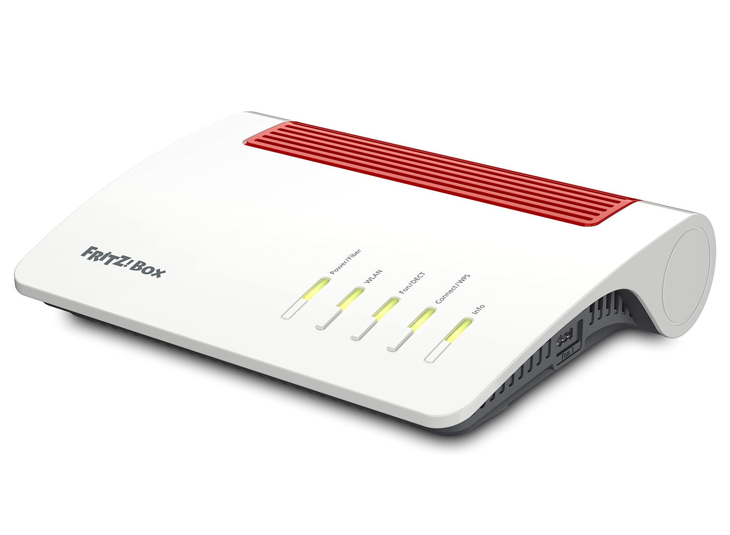 FRITZ!Box 5590 Fiber | Maršrutētājs šķiedru savienojumam (Wi-Fi 6, līdz 2.400 MBit/s (5 GHz) un 1.200 MBit/s (2,4 GHz), WLAN Mesh, DECT bāze, 2,5-Gigabit-LAN ports, piemērots Vācijai)