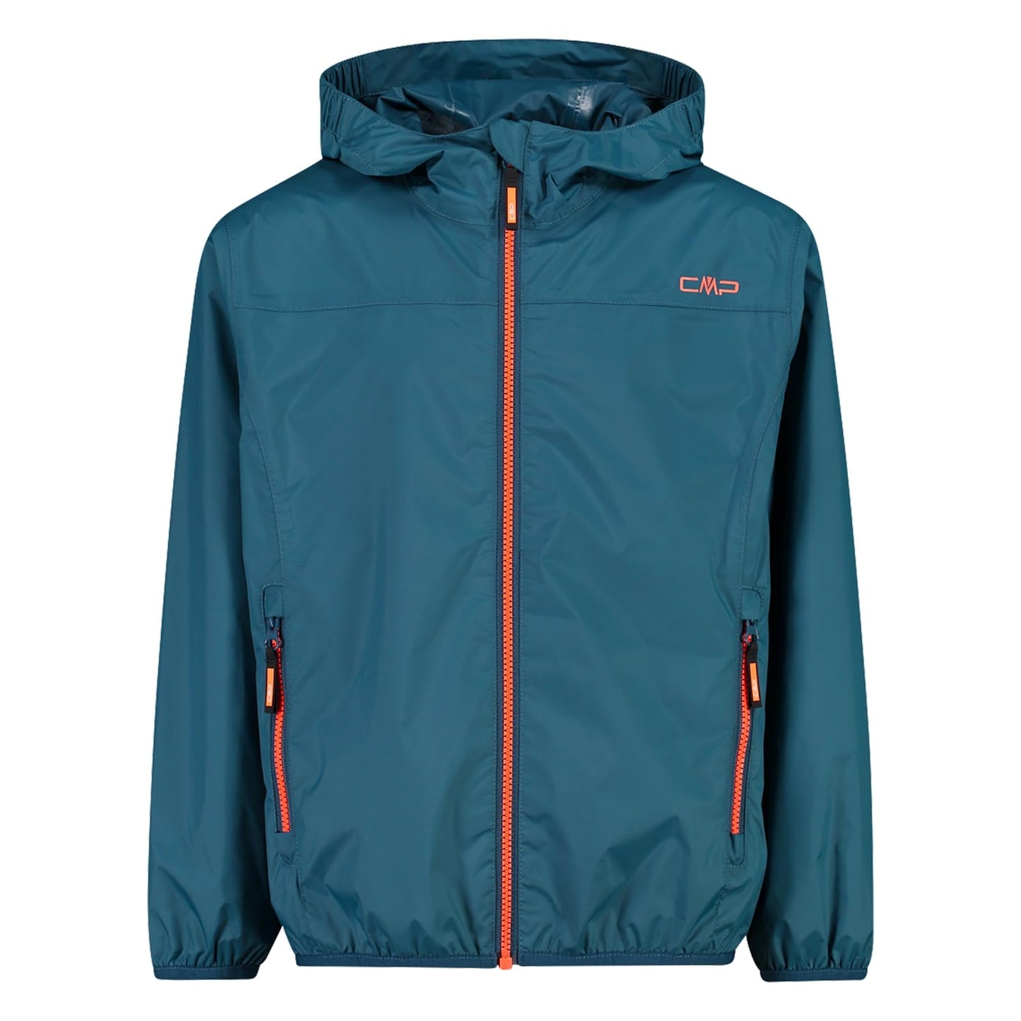 Bērnu lietus jaka CMP Unisex Kid Jacket Rain Fix Hood, Bluesteel, 164 EU