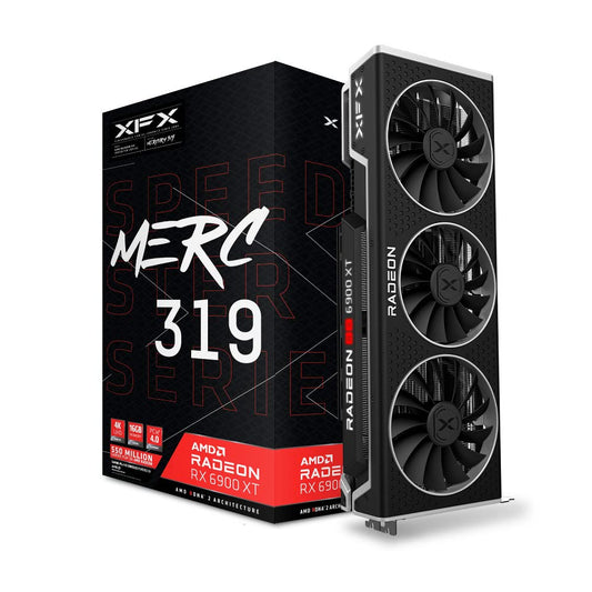 XFX Speedster MERC319 Radeon RX 6900XT - 16GB GDDR6, AMD RDNA™ 2, high-performance gaming graphics card.