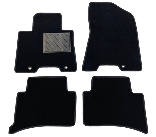 CarFashion visu laiku paklāji A1, automašīnu paklāju komplekts melnā krāsā, 2 daļas, bez paklāju turētāja par