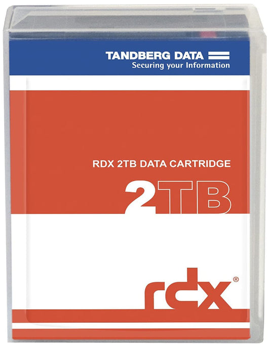 TANDBERG RDX kasete 2TB - High-capacity removable storage, durable design, fast data transfer rates.