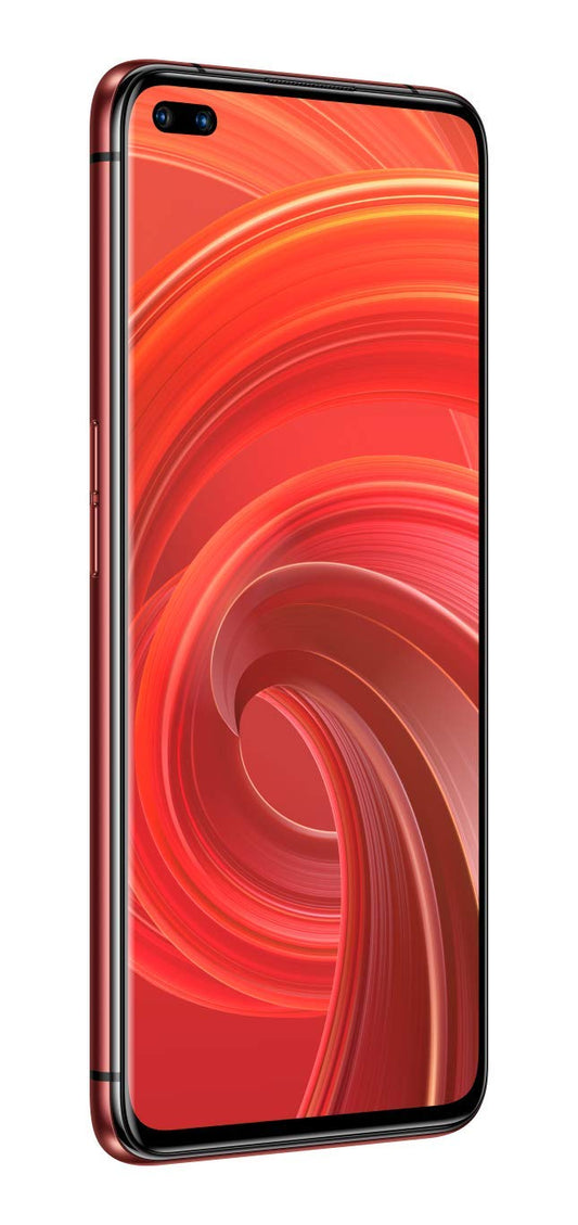 Realme X50 Pro 5G - 6.44" FHD+ AMOLED, 12GB RAM, 256GB ROM, quad-camera, rust red color.