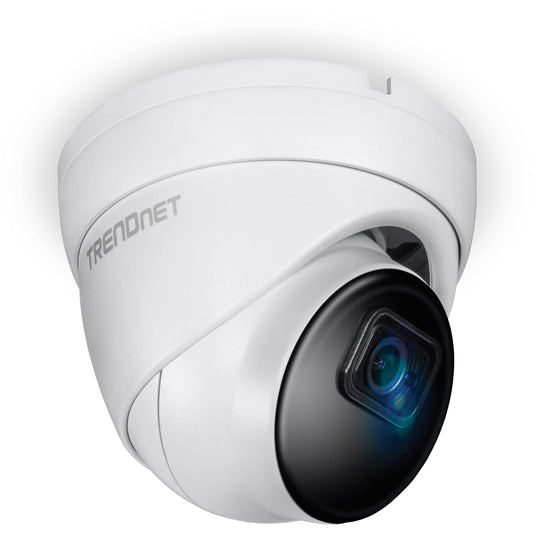 TRENDnet TV-IP1515PI iekštelpu un āra 5 MP H.265 PoE IR fiksētā torņa tīkla kamera, IP66 korpuss, IR nakts redzamība līdz 30 m, drošības uzraudzības kamera, microSD kartes slots, balta