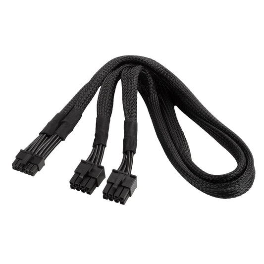 SilverStone Technology PP12-EPS - 2 x EPS-8-Pin to 12-Pin GPU power cable, high-quality, durable design for optimal performance.