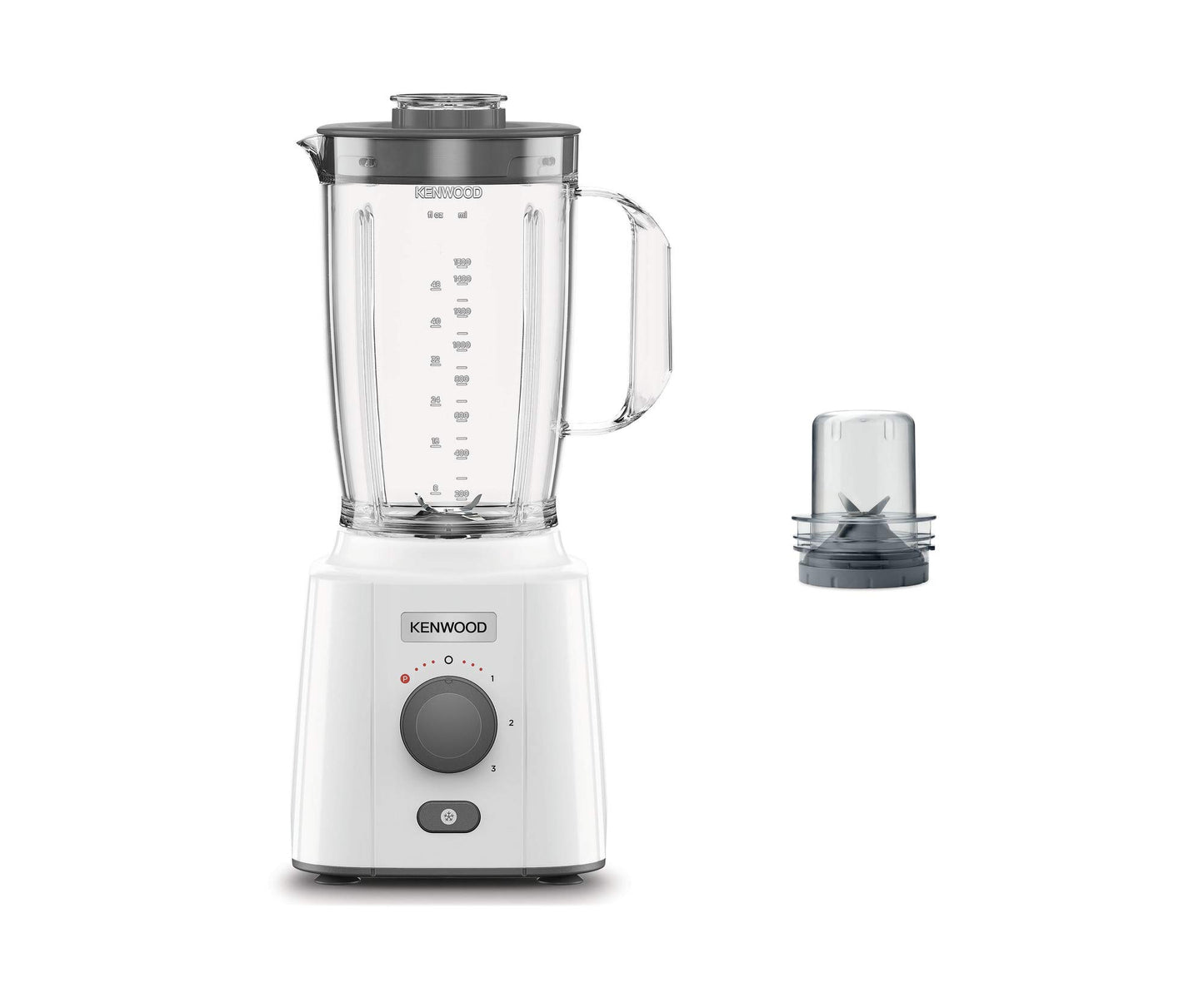 Kenwood BLP41.C0WH Blender - Grey and white plastic design, powerful motor, easy-to-use controls.