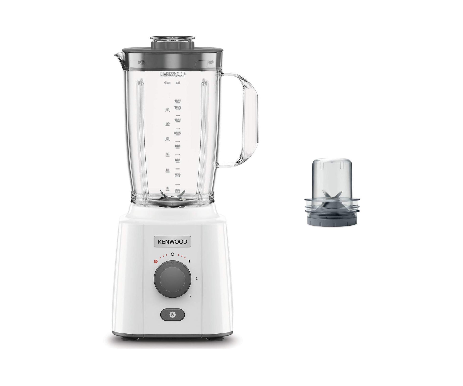 Kenwood BLP41.C0WH Blender - Grey and white plastic design, powerful motor, easy-to-use controls.