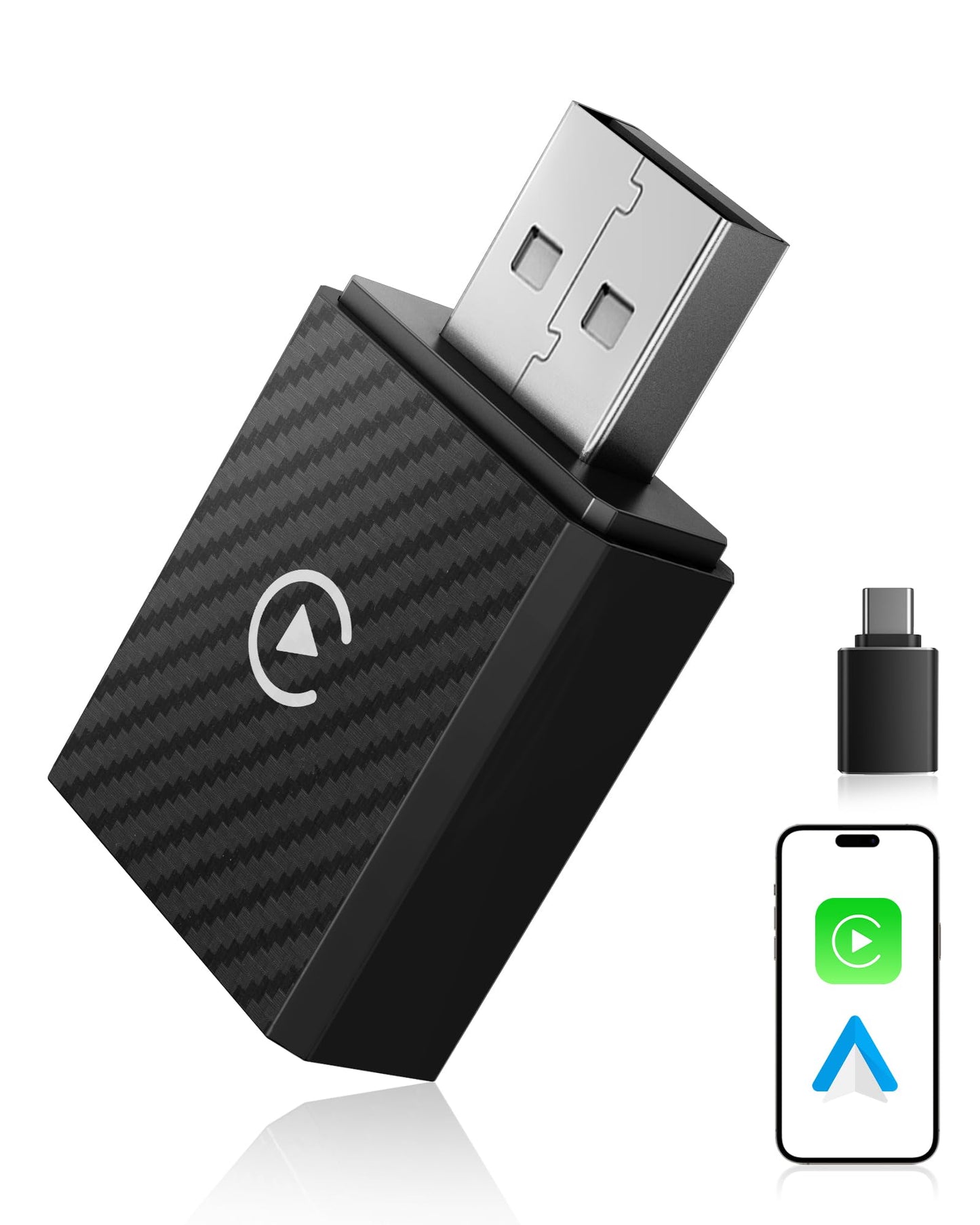 WityEye 2 In 1 bezvadu CarPlay un Android Auto adapteris, WiFi 6, Bluetooth 5.4, Plug & Play, iPhone iOS 10+, Android 11+