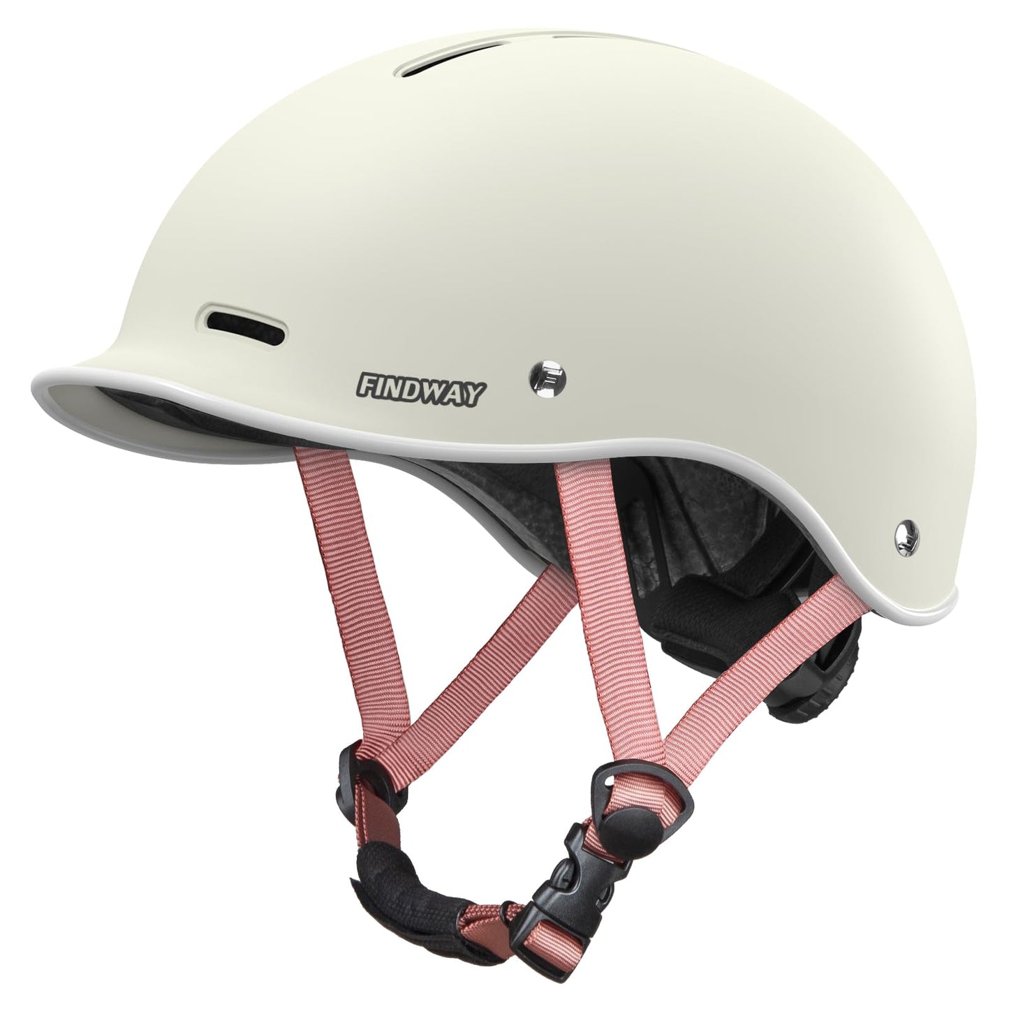 Velosipēda ķivere Findway vīriešiem un sievietēm ar zoda polsteri, pieaugušo velosipēda ķivere ar 14 ventilācijas kanāliem, pilsētas ķivere ar regulējamu sistēmu un PopLock pretaizdzīšanas aizsardzību, viegla, izturīga un droša