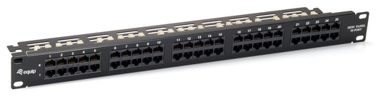 Aprīkojuma paneļa 50 porti x Cat3 19" 1HE ISDN melns - melns, 50 porti, 19 collas, ISDN, 1HE, augsta kvalitāte