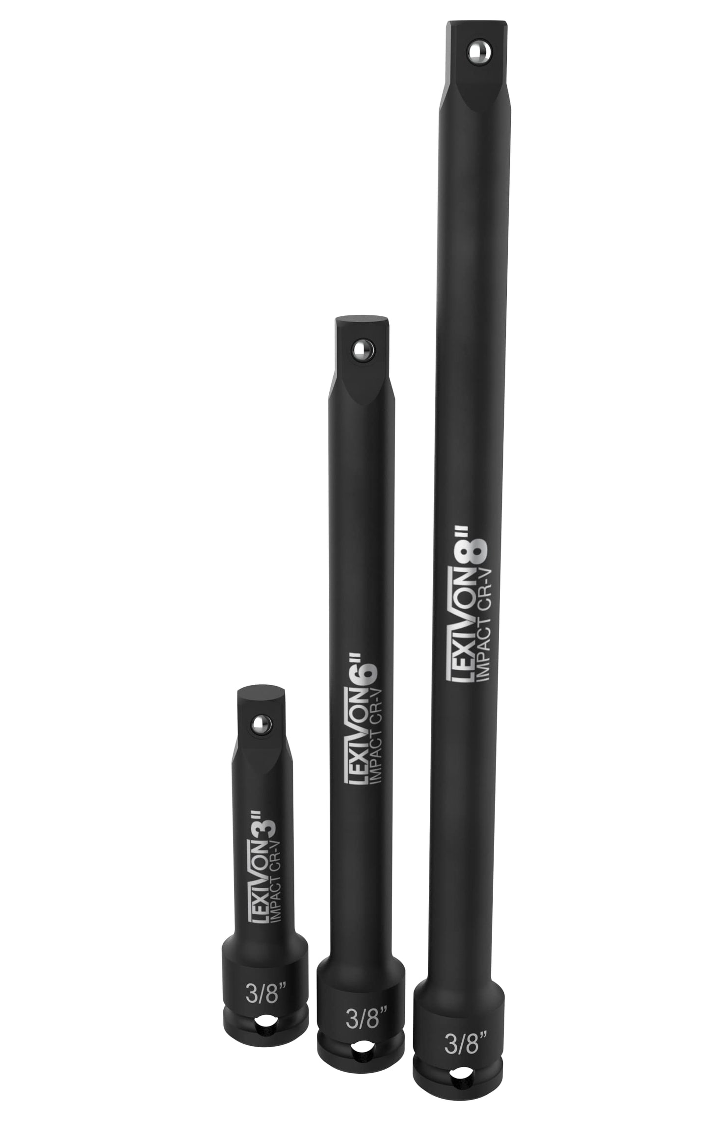 LEXIVON šarnīrveida pagarinājumu komplekts triecieninstrumentiem 3/8" (10mm), 75mm, 150mm, 200mm, LX-114
