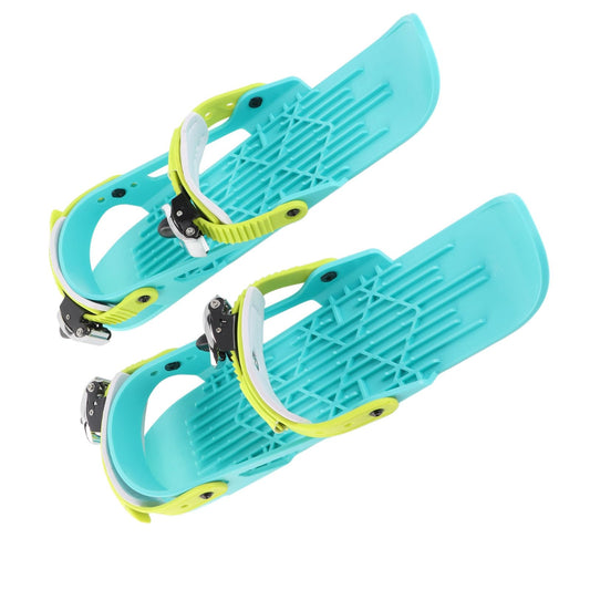 Mini Snowblades pārnēsājamas slēpju kurpes, regulējamas slidošanas slēpes ar neilona materiālu stabilitātei, ideāli piemērotas sniegam, slēpošanai, slidošanai un meža takām (mazas)