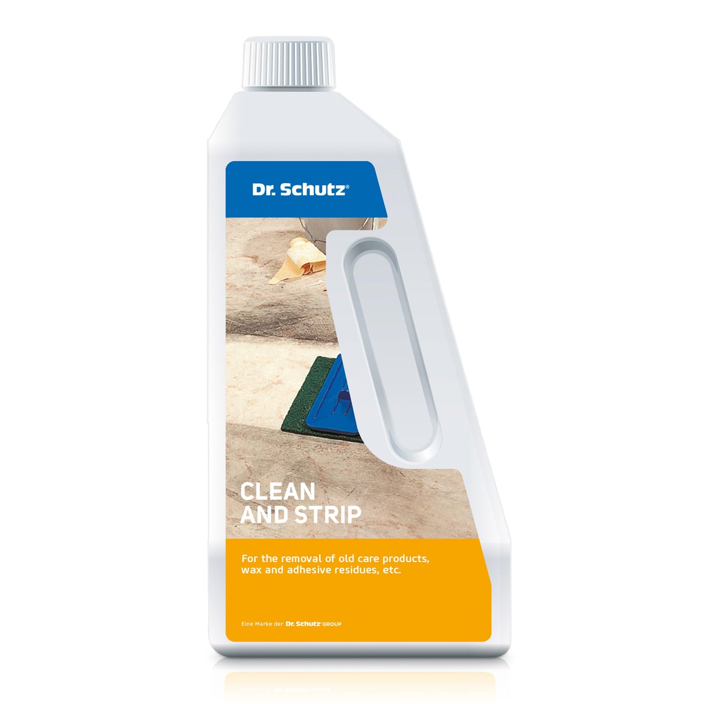 Dr. Schutz Grundreiniger R 750 ml pamatnes tīrīšanas līdzeklis elastīgiem grīdas segumiem, vinilam, PVC, CV, linolejam, dabīgajam akmenim, mākslīgajam akmenim, gumijai