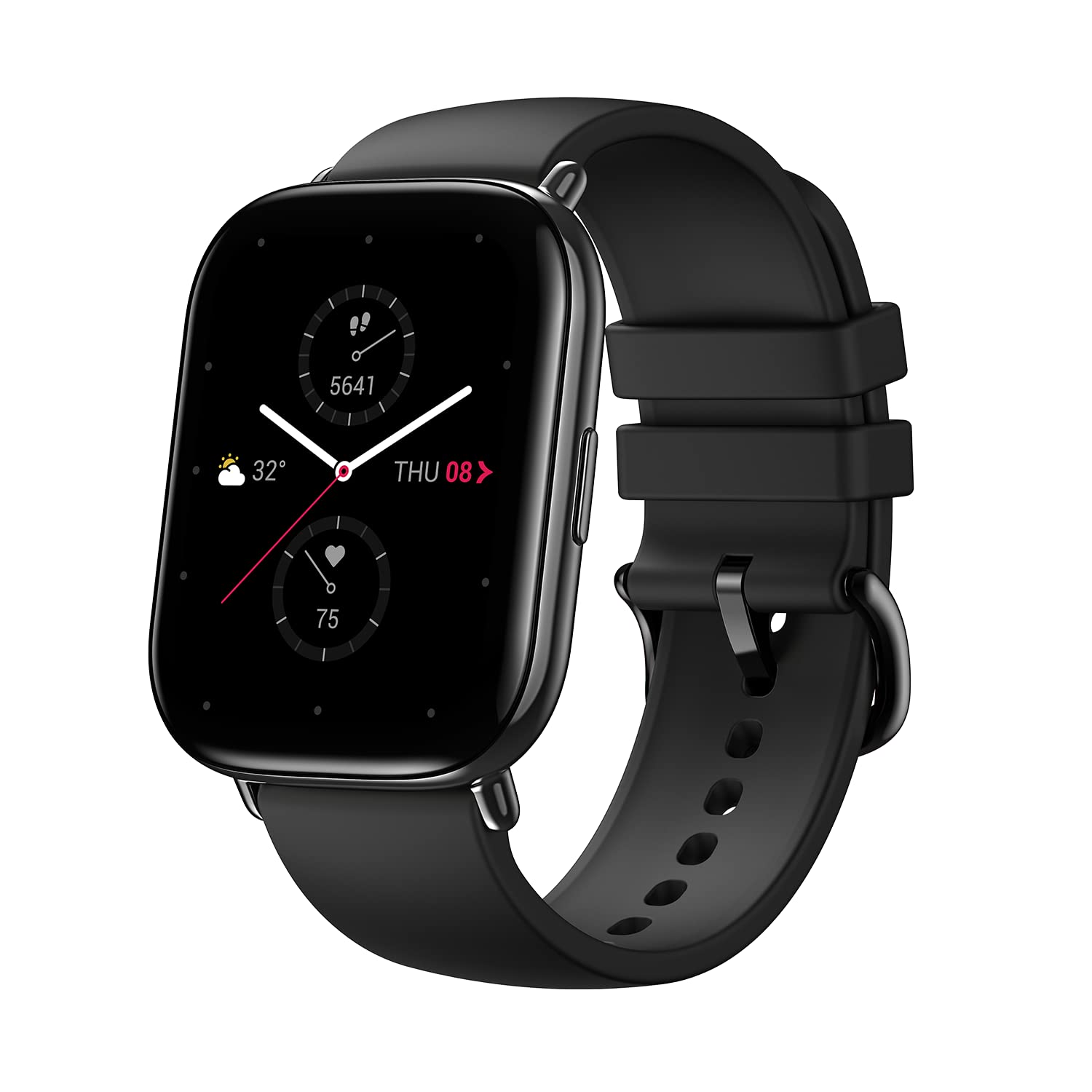 Zepp E Square - Smartwatch in Onyx Black with fitness tracking, heart rate monitor, and customizable watch faces.