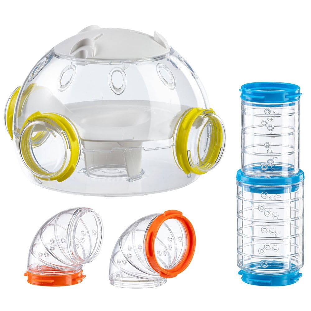 Kāmja tuneļu komplekts Ferplast KIT LAB, 4 daļas, modulis ar vāku, ventilējami tuneļi, līkumi un savienojumi kāmja būrim