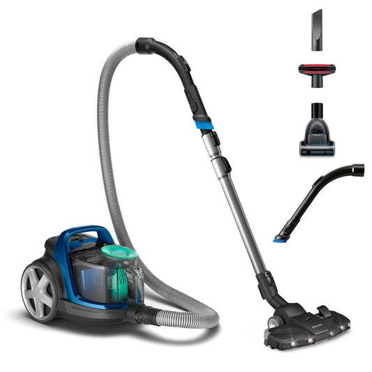 PHILIPS 5000 sērijas bezmaisu putekļsūcējs - 900 W, PowerCyclone 7, TriActive+ LED uzgalis, HEPA Allergy H13 filtrs.