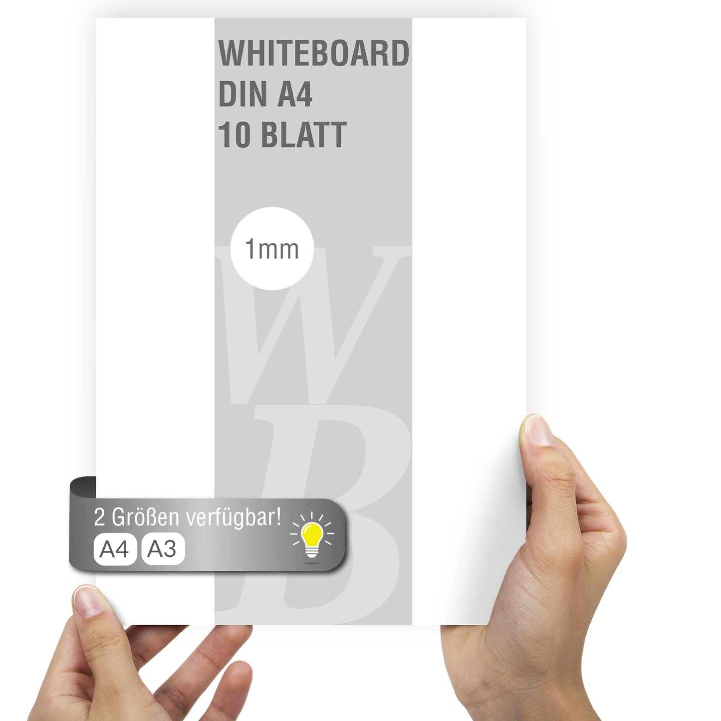 10 gab. Whiteboard Pappe DIN A4 | 1mm biezums | caurkrāsots balts | Modellbauwerk® | modelēšanai un rokdarbiem | arhitektūrai | studijām | materiāls | diorāmai | radošumam