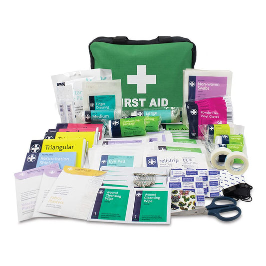 LEWIS-PLAST pirmās palīdzības komplekts, 220 gab., augstas kvalitātes komplekts atbilstoši Eiropas standartiem, pirmās palīdzības medicīnas komplekts kempingam, skolai, darbam un citur