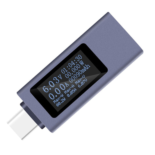 USB testers Heemol 360W, DC 4-30V 0-12A, Typ-C jaudas testers, telefona uzlādes mērītājs, sprieguma un strāvas mērītājs ar 0.77“ displeju (KWS-2301C)