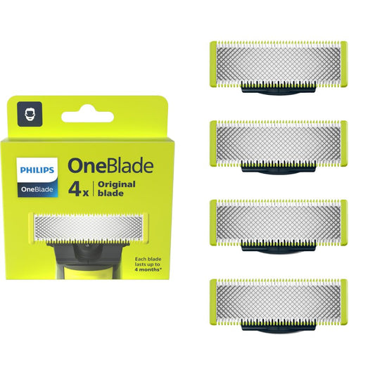 Skūšanās asmeņi PHILIPS OneBlade vecais modelis, nesaderīgs ar jaunajiem OneBlade, 4 gab.