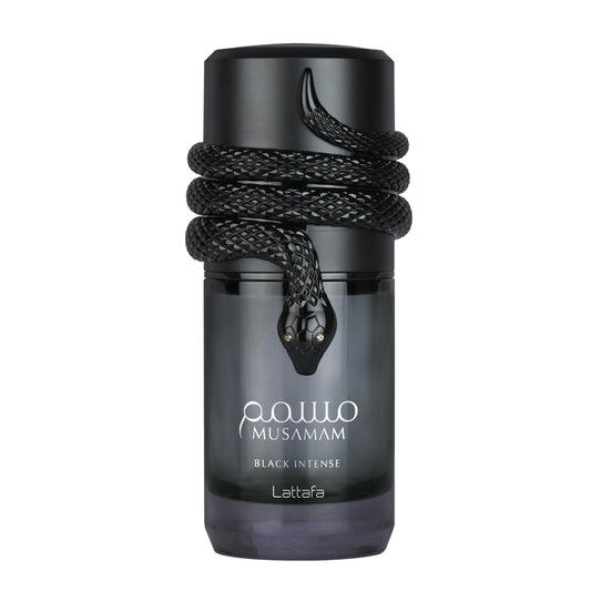 Vīriešu parfīms Lattafa Musamam Black Intense Eau de Parfum, aerosols, 100 ml