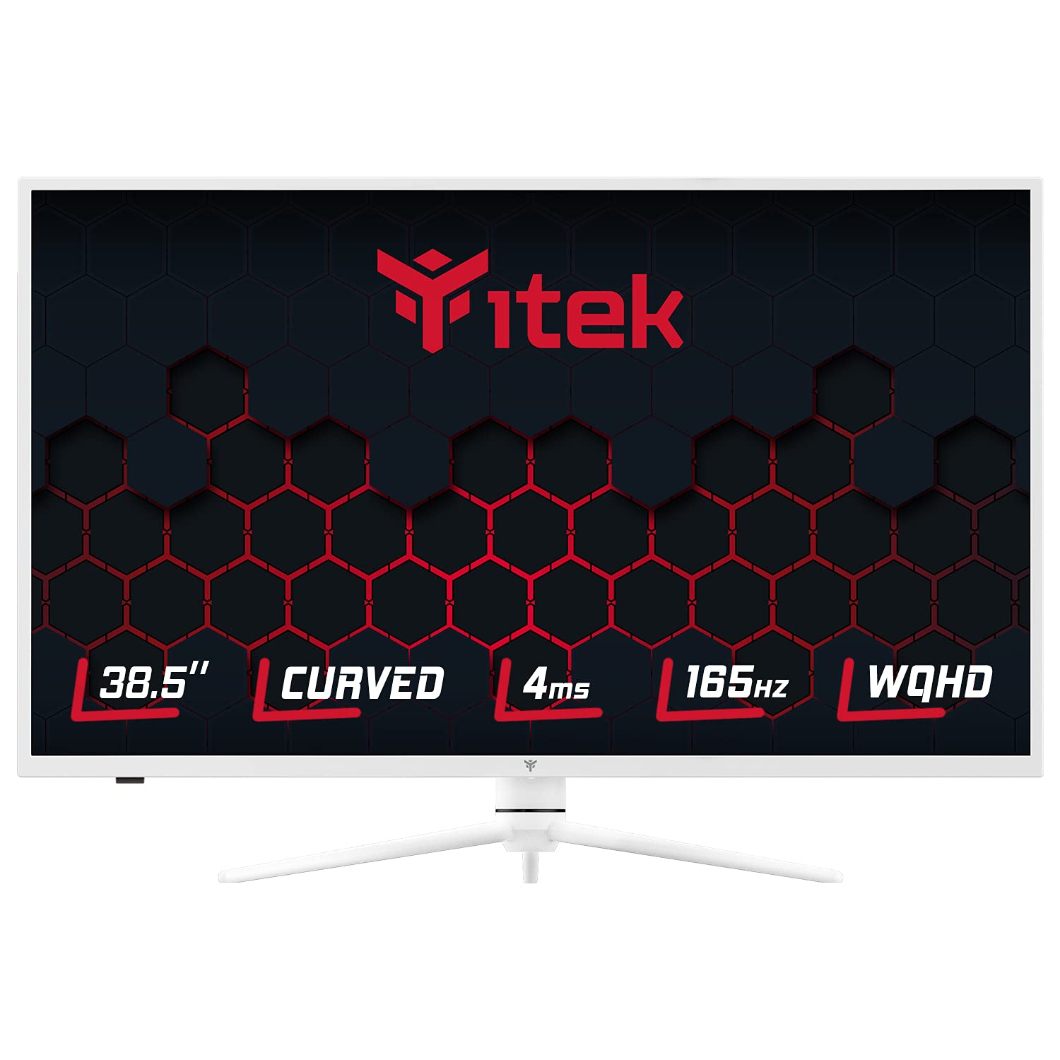 iTek GGC Curvo - 38.5" WQHD 2560x1440, 165Hz, 1ms, HDR400, FreeSync, G-Sync, height adjustable, RGB-LED, glossy white