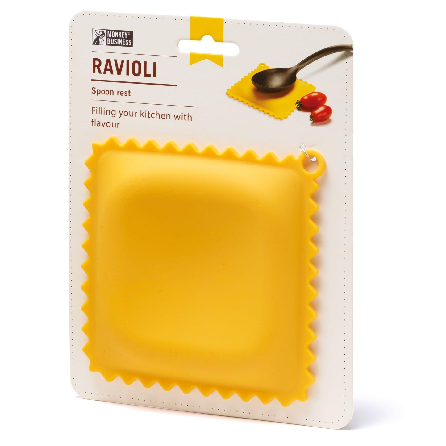 Lūžņveida karotes paliktnis Ravioli | karotes paliktnis virtuves darba virsmai | forši virtuves piederumi un aksesuāri | no Monkey Business pasta formas virtuves piederumu kolekcijas