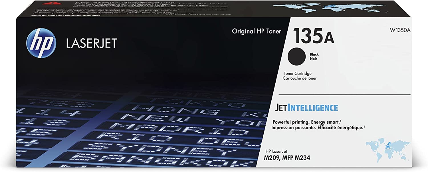 HP 135A LaserJet toner cartridge - Original, black, high-quality printing, compatible with HP LaserJet printers.