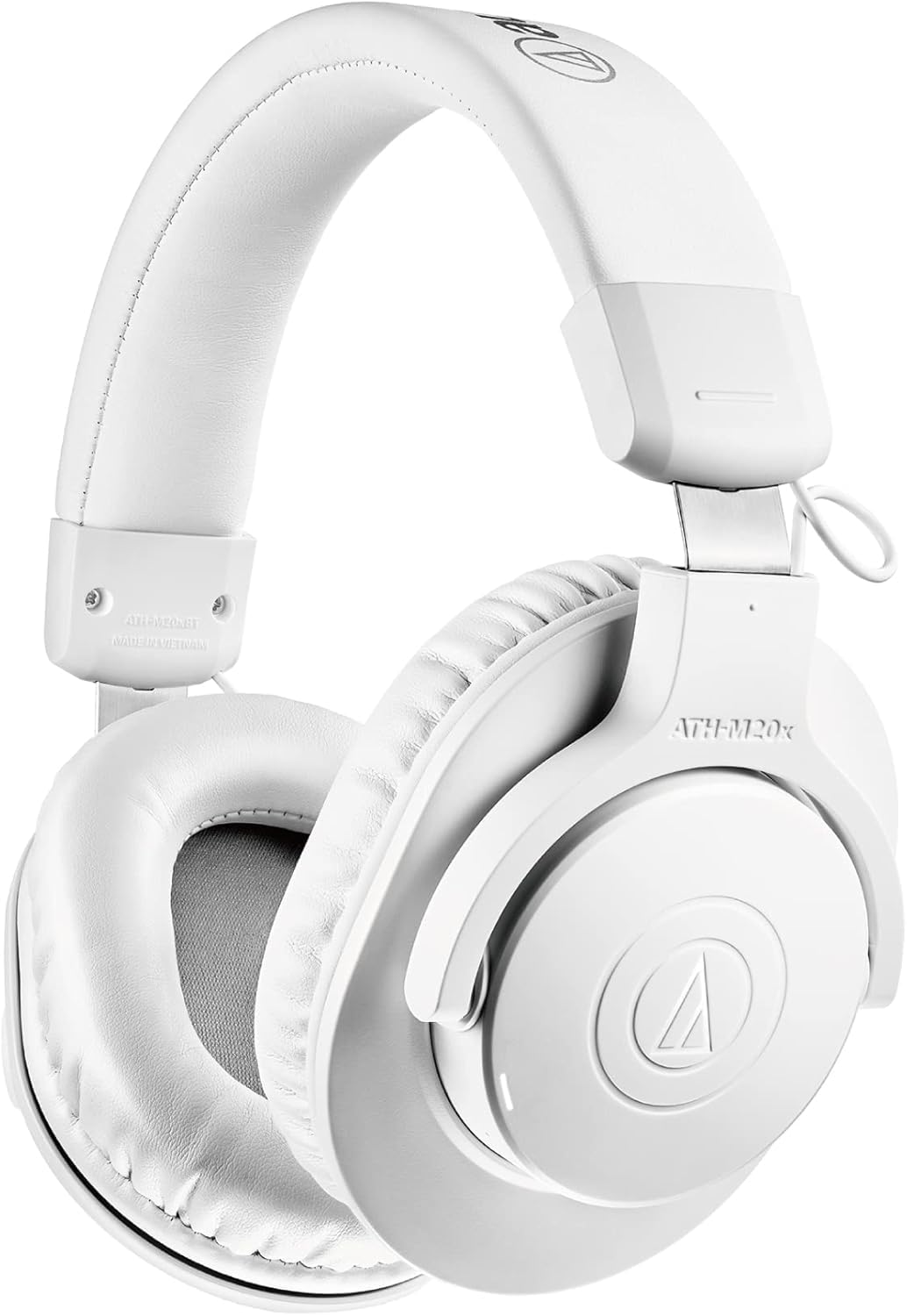 Audio-Technica M20xBTWH - Wireless white headphones with Bluetooth, high-quality sound, and comfortable design.