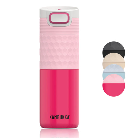Kambukka termokrūze 500ml - nerūsējošā tērauda, necaurlaidīga, 9h karstai/18h aukstai dzērienu izolācijai, ETNA Diva Pink