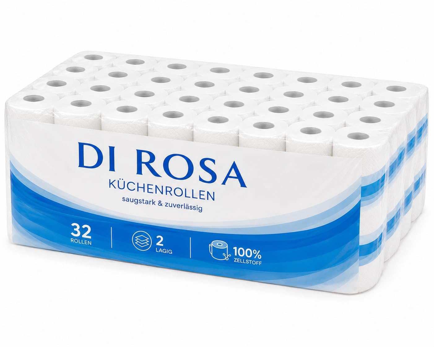 Virtuves papīra ruļļi 32 ruļļi, 2 slāņi, 50 loksnes, ļoti uzsūcoši, XXL