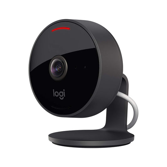 Logitech Circle View - laika apstākļiem izturīga vadu uzraudzības kamera mājām, 180° platleņķis, 1080p HD, nakts redzamība, divvirzienu audio, šifrēšana un Apple HomeKit Secure Video - melna