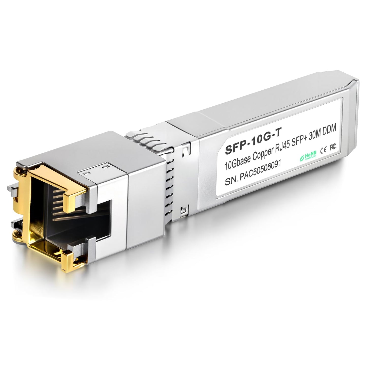 10GBase-T SFP+ raidītājs, 10Gb vara SFP+ modulis OFFCUP, Cat.6a/7, līdz 30m, saderīgs ar Cisco SFP-10G-T-S, Ubiquiti UF-RJ45-10G, MikroTik S+RJ10, Netgear, TP-Link, Supermicro un D-Link