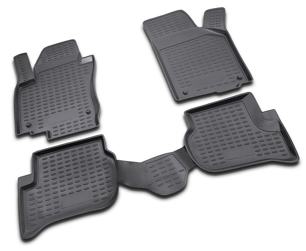 AD Tuning FM21016 pielāgotie gumijas paklāji (5 gabali), melns