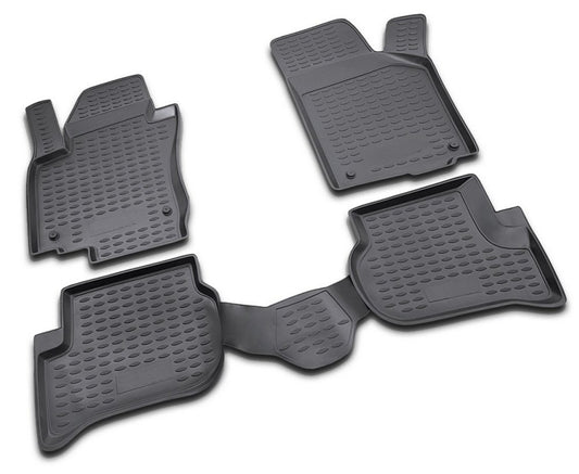 AD Tuning FM21016 pielāgotie gumijas paklāji (5 gabali), melns