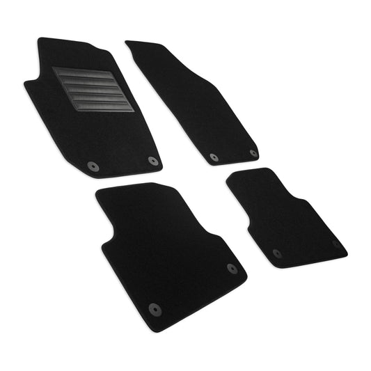 Paklājiņi Ford Focus III no 2011-2018 Fix, apaļi, precīzi, pret slīdēšanu, papēža aizsargi no pastiprināta gumijas.