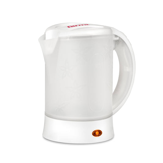 Girmi BL04 ceļojumu ūdens vārītājs - 0,6L, 600W, komplektā 2 krūzes un mērtrauka, balts.