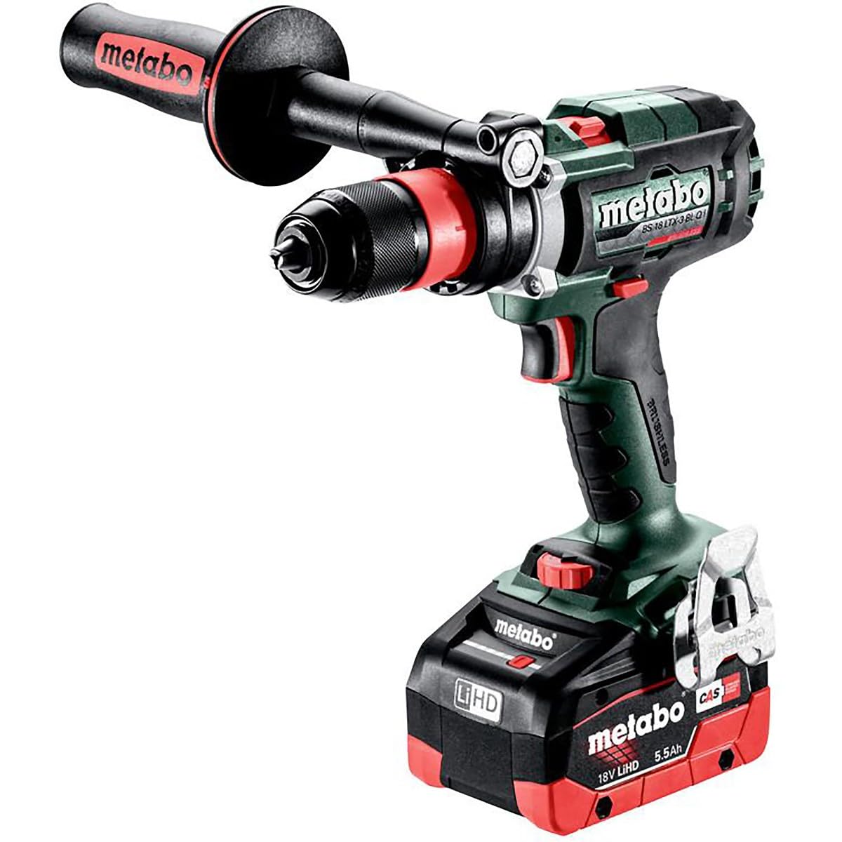 Metabo akumulatora urbjmašīna BS 18 LTX-3 BL Q - 2x 5.5 Ah akumulatori, lādētājs, Metabox 145, griezes moments 1-18 Nm