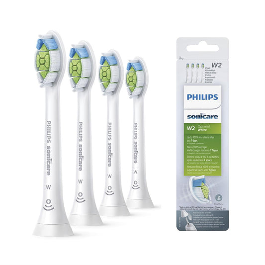 Philips Sonicare Original W2 Optimal White Standarta Skaņas Zobu Suku Galviņas - 4 gab. baltā krāsā (modelis HX6064/10)