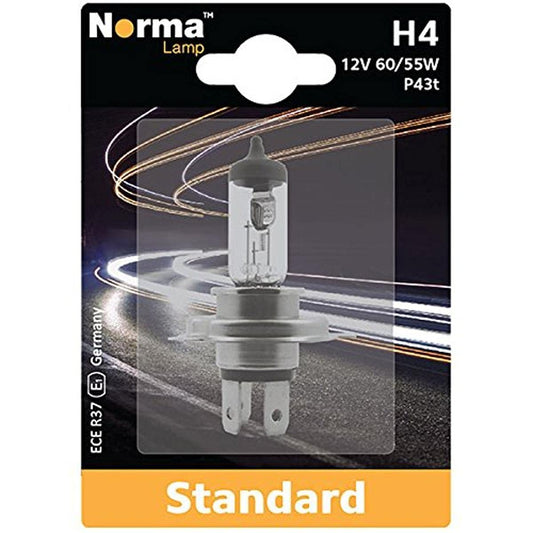 Norma 210611-201 H4 halogēna luktura spuldze - atsevišķs iepakojums 12 V 60/55 W P43t