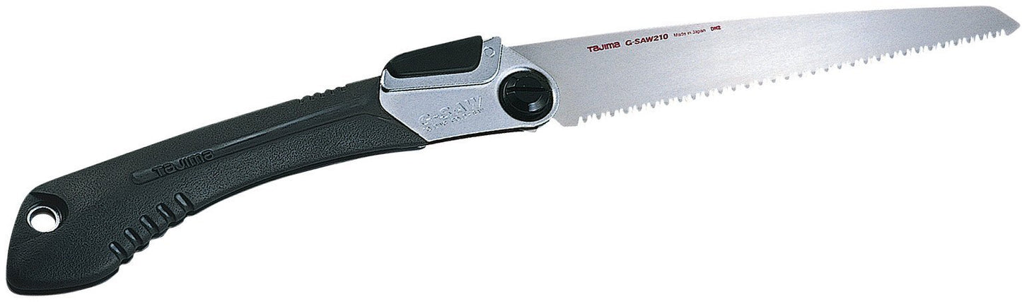 Japāņu zāģis Tajima G-Saw 210 mm (ar ātrgriešanas asmeni), GKG210, salokāms zāģis ar super zāģējumu, elastomēra rokturis