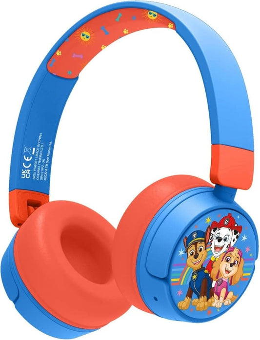 OTL Technologies PAW981 Paw Patrol Wireless Kids Headphones - Blue, adjustable headband, built-in volume limiter.