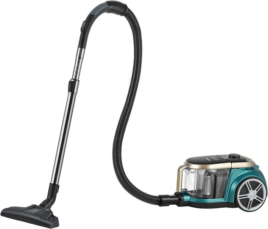 Eureka Apollo putekļsūcējs - viegls cilindriskais, 800W, 2.2L tvertne, piemērots paklājiem un cietām grīdām, zaļš