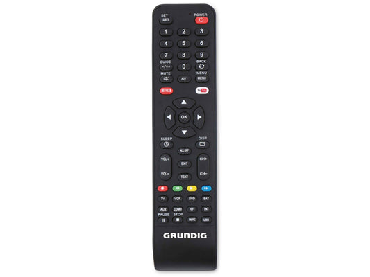 Grundig universālā tālvadības pults - līdz 8 ierīcēm vienlaikus - 210 x 50 x 18 MM - Melna