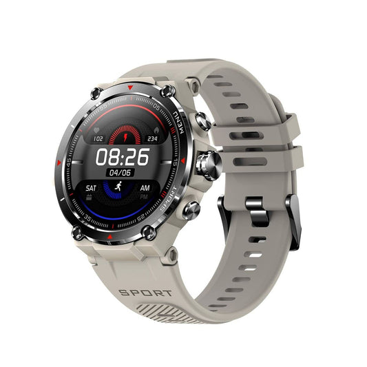 DCU Tecnologic GPS viedpulkstenis - Amoled HD skārienekrāns, 14 sporta režīmi, IP68, pelēks, paziņojumi un zvani.