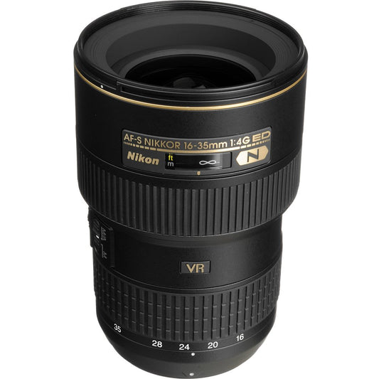 Nikon 2182 AF-S 16-35 mm 1:4G ED VR superplatleņķa objektīvs (77 mm filtra vītne, attēla stabilizācija) melns